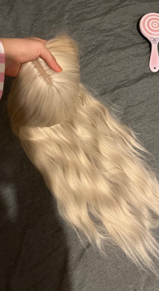 Bebek sarısı uzun saç peruk - Görsel 5