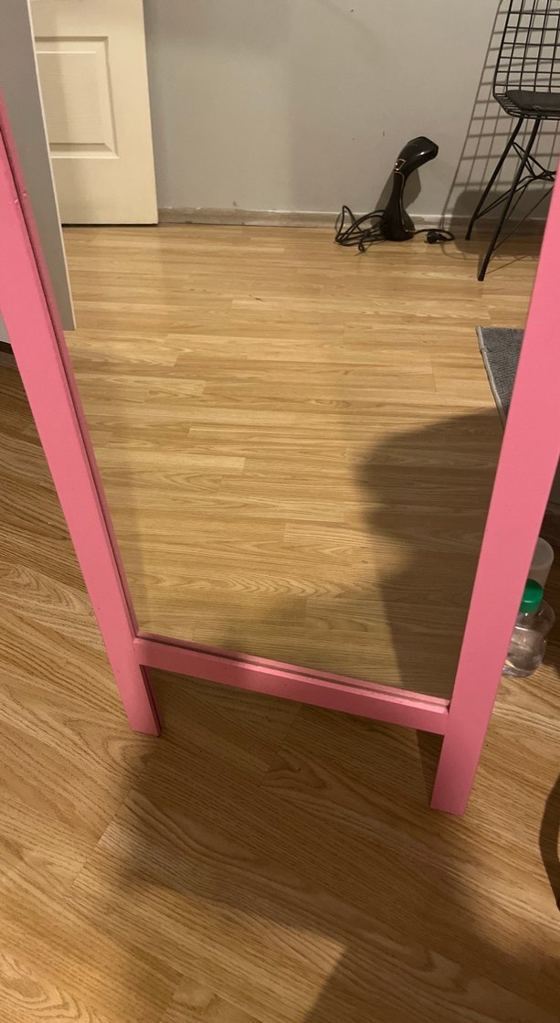 Pembe Çerçeveli Boy Aynası - Görsel 3