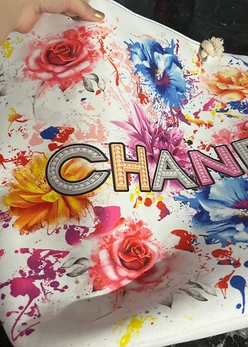 Chanel Çiçek Desenli Çok Renkli Kadın Çantası - Görsel 2