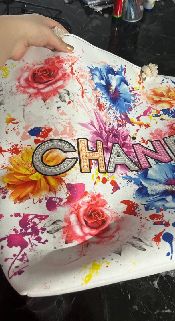 Chanel Çiçek Desenli Çok Renkli Kadın Çantası - Görsel 2