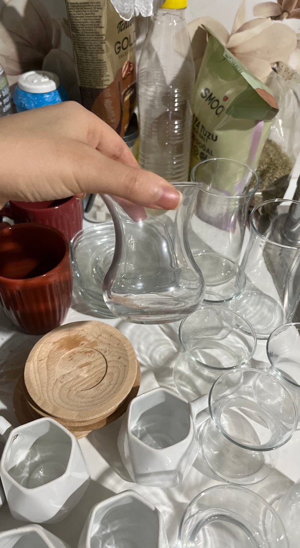 Türk kahvesi bardağı, çay, su bardağı, kahve bardağı,kaşık,tabak - Görsel 4