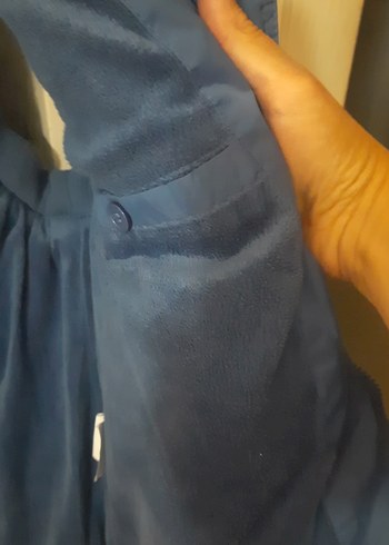 Düğmeli Mavi Erkek Yelek - Görsel 5