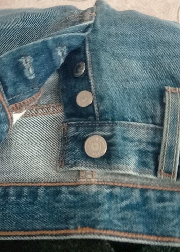 Gevşek Kesim Mavi Denim  Jean - Görsel 7