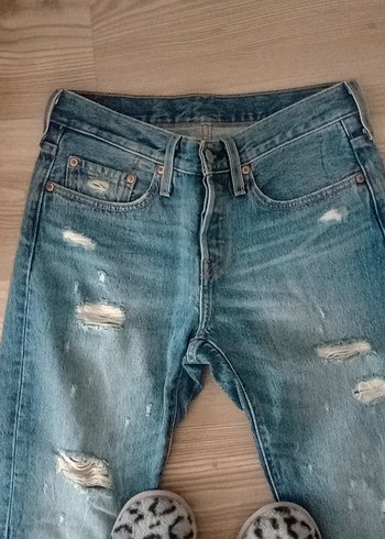 Gevşek Kesim Mavi Denim  Jean - Görsel 2
