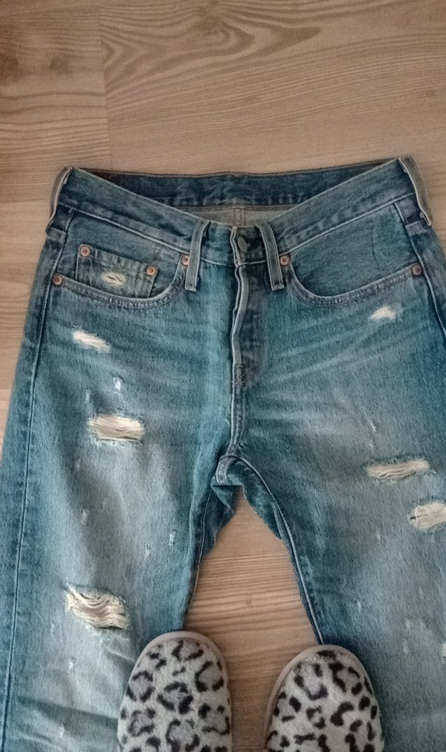 Gevşek Kesim Mavi Denim  Jean - Görsel 2