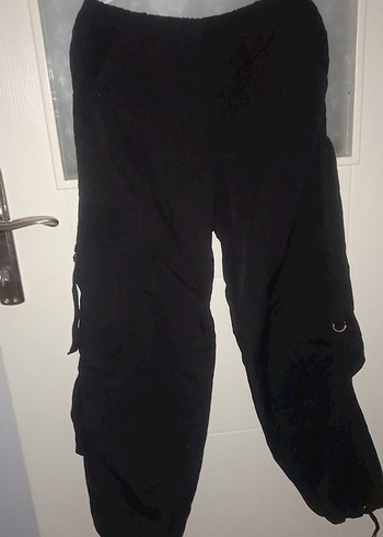 Siyah Kemerli Dar Kesim Eşofman Altı - Görsel 2