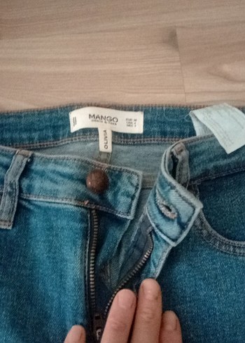 Kadın Mavi Normal Boy Denim Pantolon - Görsel 2