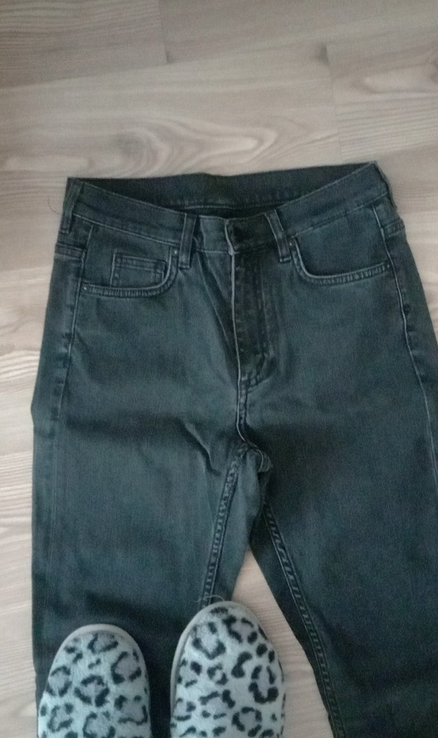 Gri Midi Boy Kadın Denim Pantolon - Görsel 2