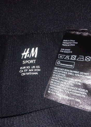 H&M(xs)Siyah kadın sporcu tayt - Görsel 2