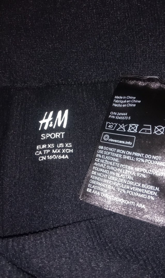 H&M(xs)Siyah kadın sporcu tayt - Görsel 2