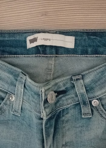 Turkuaz Renkli Midi Boy Kadın Denim Pantolon - Görsel 3