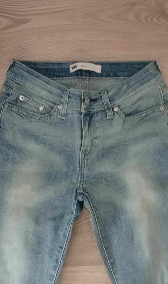 Turkuaz Renkli Midi Boy Kadın Denim Pantolon - Görsel 2