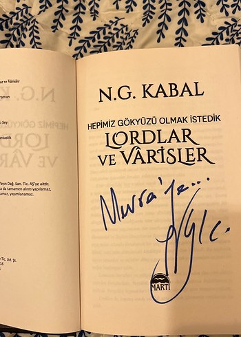 Lordlar ve Varisler - N.G. Kabal Ciltli