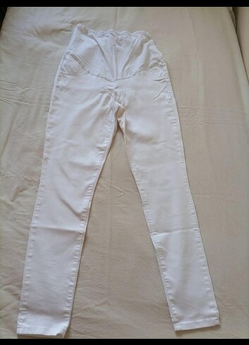 Beyaz hamile pantolonu 