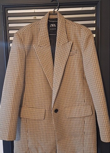 Zara kazayağı desenli blazer ceket