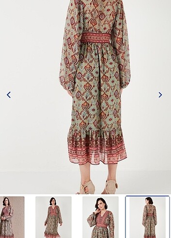 Etnik desenli elbise - Görsel 3