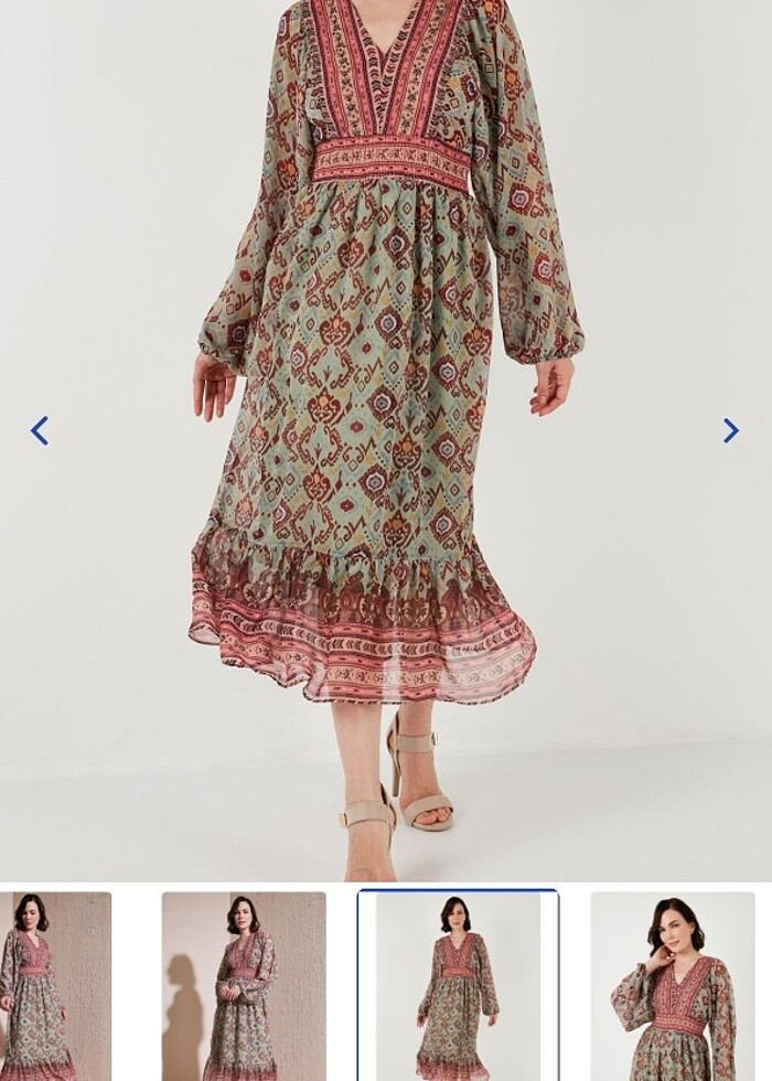 Etnik desenli elbise - Görsel 2