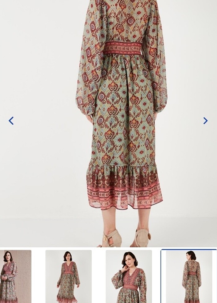 Etnik desenli elbise - Görsel 3