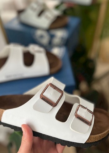 Birkenstock Beyaz Tokalı Terlik