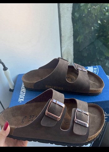 Birkenstock Kahverengi Tokalı Kadın Terlik