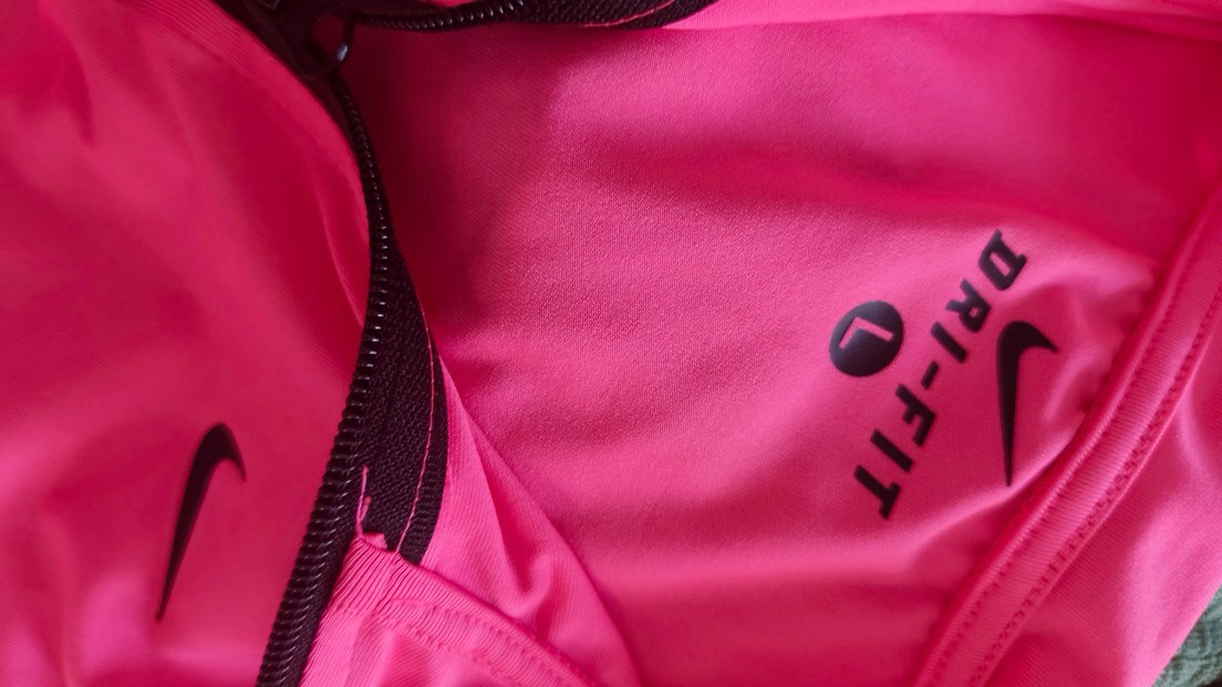 Pembe Yarım Fermuarlı Uzun Kollu Crop Top - Görsel 3