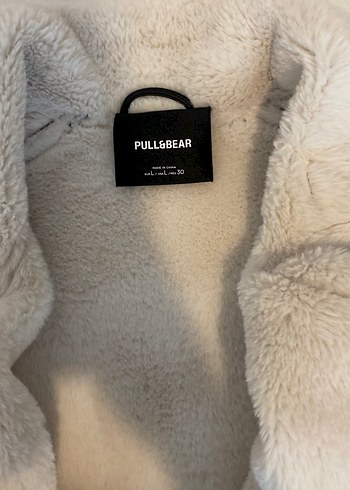 Bej Kadın Midi Boy Peluş Ceket