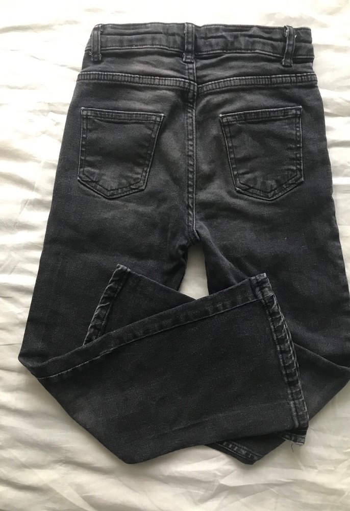 Gri Midi Kot Pantolon Bol Kesim - Görsel 4