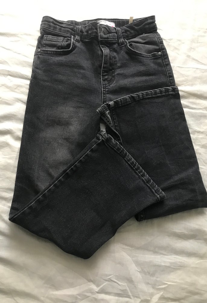 Gri Midi Kot Pantolon Bol Kesim - Görsel 2