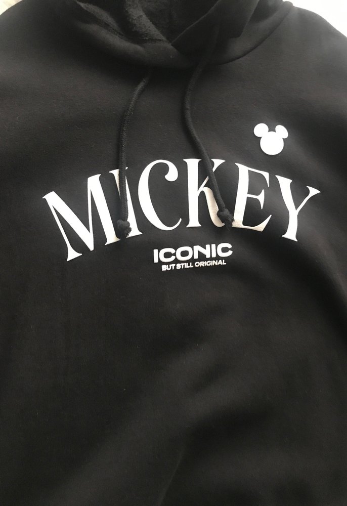 Siyah Mickey Baskılı Kadın Sweatshirt - Görsel 5