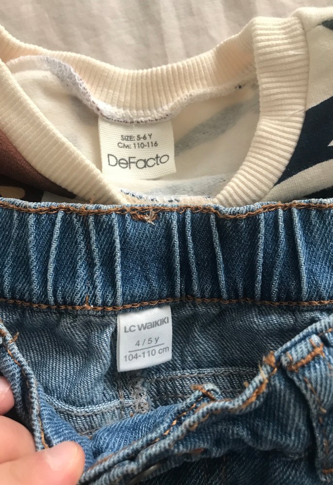 Bebek Erkek Renkli Baskılı Sweatshirt ve Kot Pantolon - Görsel 4