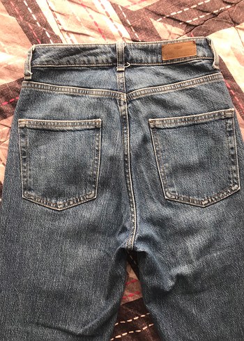 Kadın Mavi Denim Midi Boy Regular Fit Kot Pantolon - Görsel 6