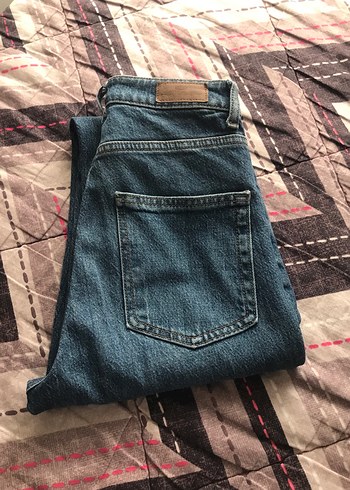 Kadın Mavi Denim Midi Boy Regular Fit Kot Pantolon - Görsel 9
