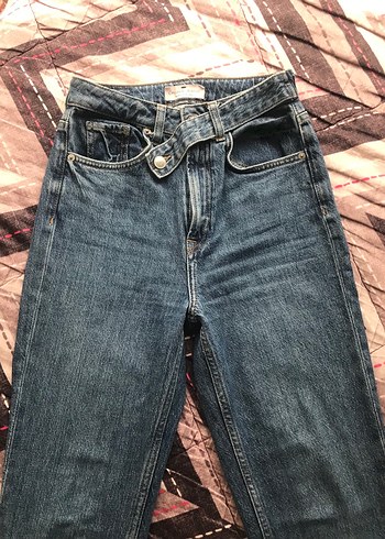 Kadın Mavi Denim Midi Boy Regular Fit Kot Pantolon - Görsel 2