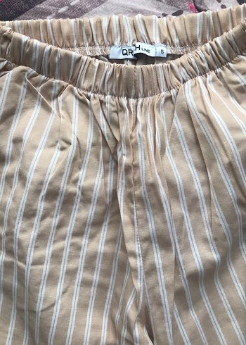 Bej Kadın Piliseli Rahat Kesim Pantolon - Görsel 3