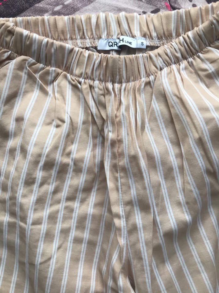 Bej Kadın Piliseli Rahat Kesim Pantolon - Görsel 3