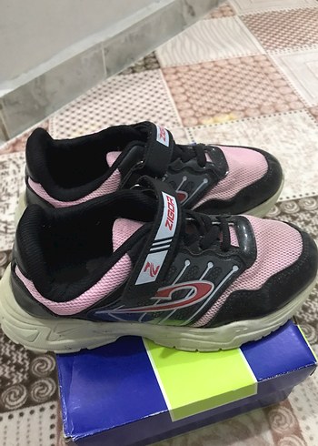 Kız Çocuk Pembe Spor Ayakkabı Velcro - Görsel 5
