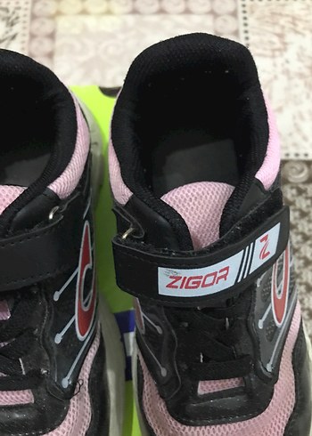 Kız Çocuk Pembe Spor Ayakkabı Velcro - Görsel 3