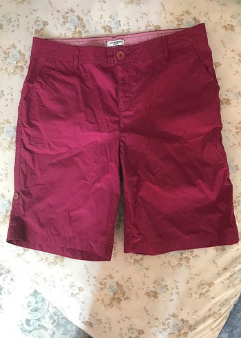 Bordo Midi Erkek Şort