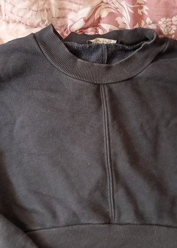 38 Beden siyah Renk Siyah Oversize Kadın Sweatshirt