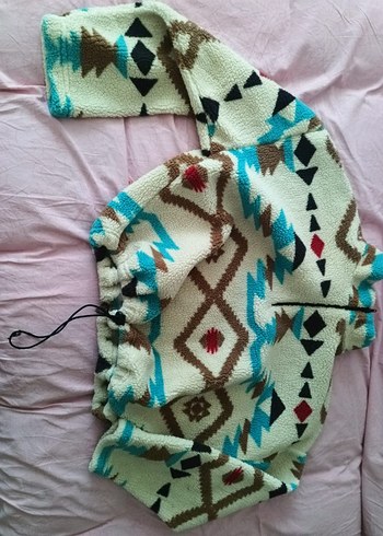 Bohem Desenli Kapüşonlu sweatshirt