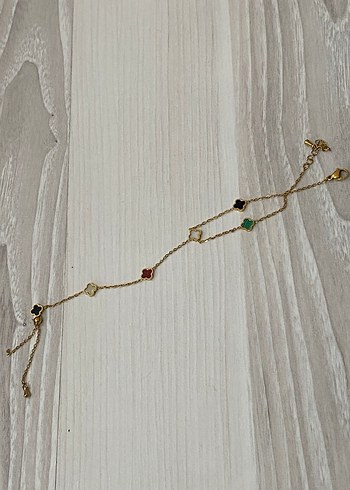 Renkli İşlemeli Zincir Detaylı Kadın El Zinciri - Görsel 2