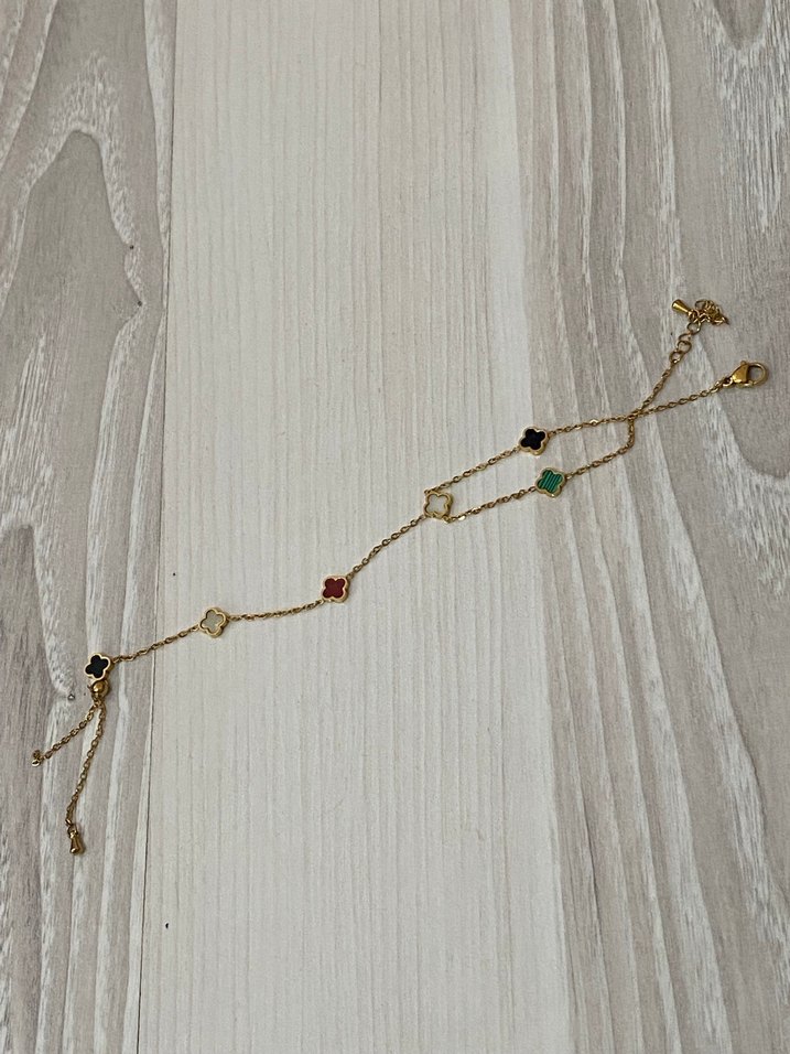 Renkli İşlemeli Zincir Detaylı Kadın El Zinciri - Görsel 2