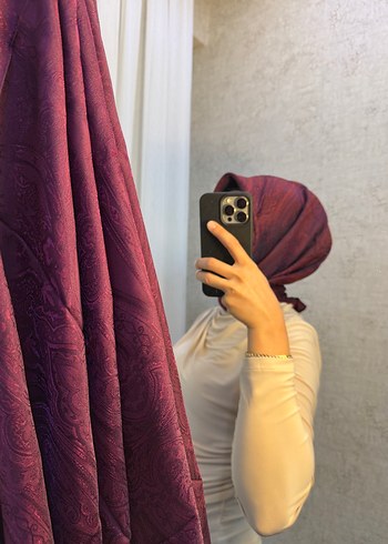 Diğer Kadın Mor İpek Görünümlü Salaş Şal