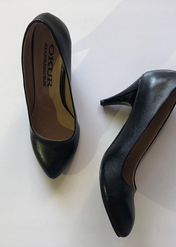 37 Beden siyah Renk Siyah Kadın Blok Topuk Stiletto