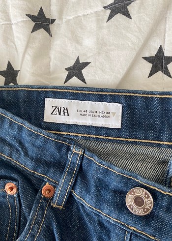 40 Beden Zara Yüksek Bel Distressed Denim Mini Şort