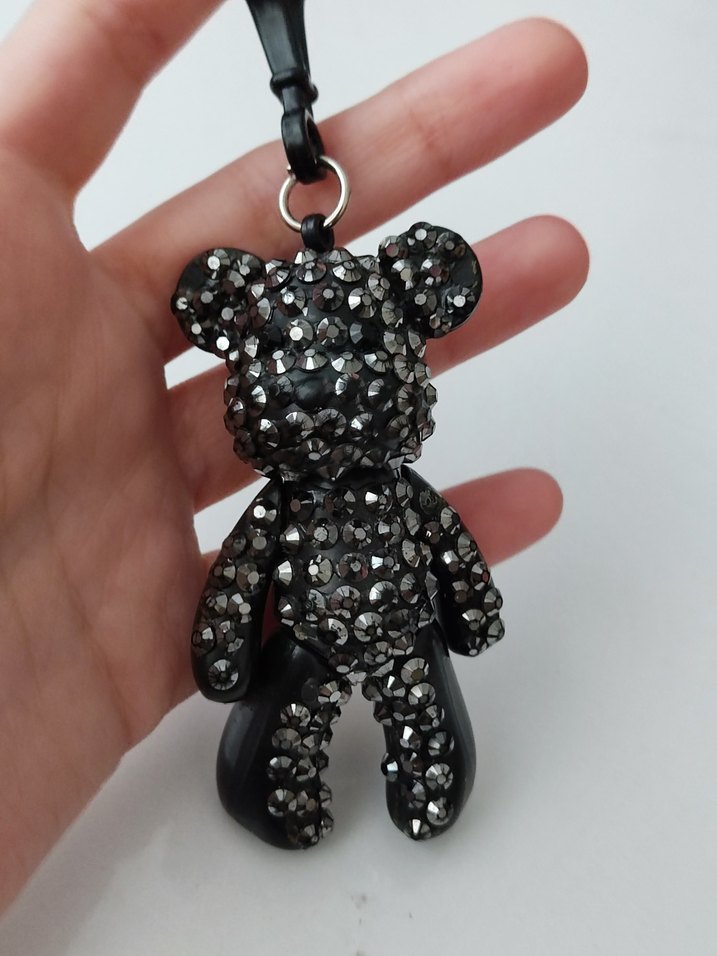 taşlı ayıcıklı anahtarlık - Görsel 2