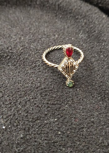 Bordo Boncuklu Bohem Kadın Yüzük - Görsel 3