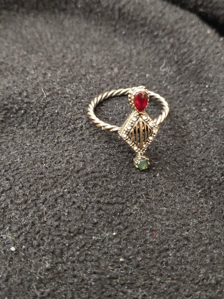 Bordo Boncuklu Bohem Kadın Yüzük - Görsel 3