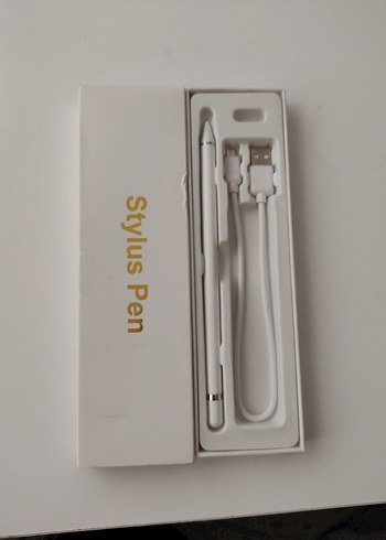 Beyaz Stylus Kalem ve USB Kablosu