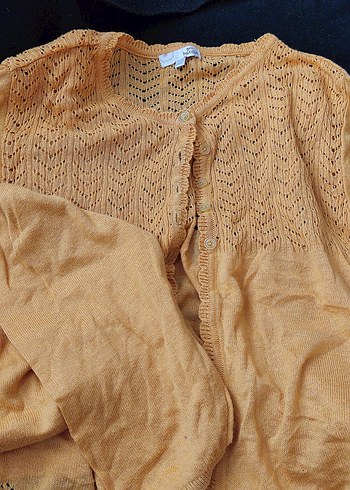 Bej Örgü çocuk  Hırka Midi Boy - Görsel 6